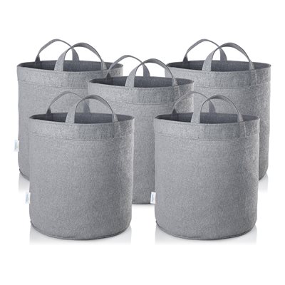 5-Pack 10-Gallon Grow Bag - Steel Grey