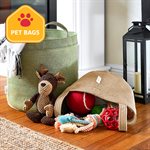 2-Pack Small & Medium Pet Toy Bags - Desert Sand