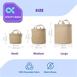 3-Pack All Sizes Sm, Md, Lg Utility Bags - Desert Sand