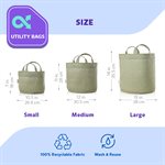 3-Pack All Sizes Sm, Md, Lg Utility Bags - Rivergum