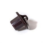 19mm Tube End Cap With Ring - Brown