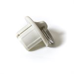 19mm Tube End Cap With Ring - White