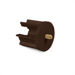 Idle End Plug Rib 40 mm - Brown
