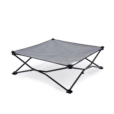 Large 3' Foldable OTG Elevated Pet Bed - Grey