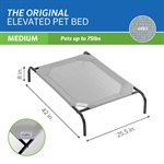 Original Elevated Pet Bed - Medium - Grey